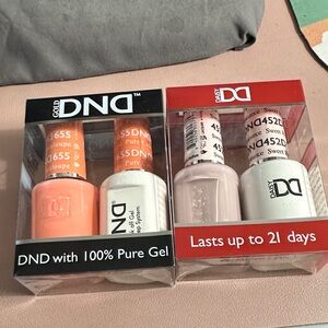 DND Gel Nail Polish Set - Orange and White